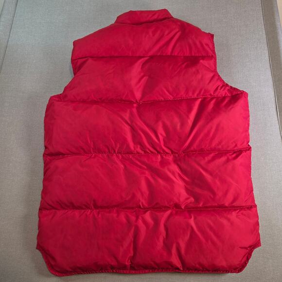 Vintage L.L. Bean Goose Down Puffer Vest Men’s Long 1424BL Made USA Red - Picture 6 of 7